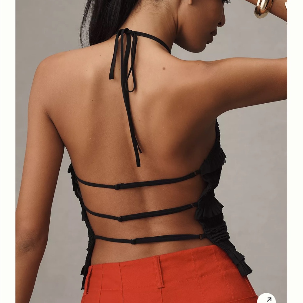 Sunday in Brooklyn Ruffle Halter Tank Top - Picture 2 of 8
